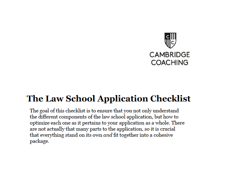 Law School Application Checklist